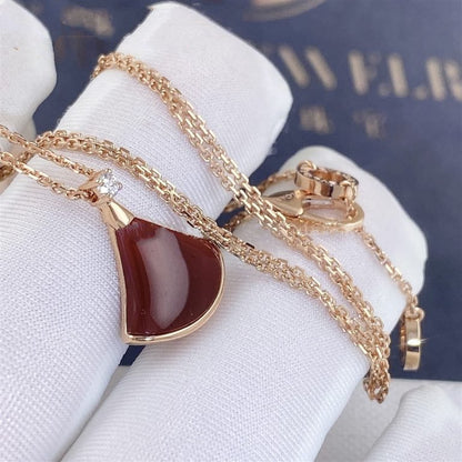 [Clover Jewels]DREAM NECKLACE CARNELIAN 1 DIAMOND