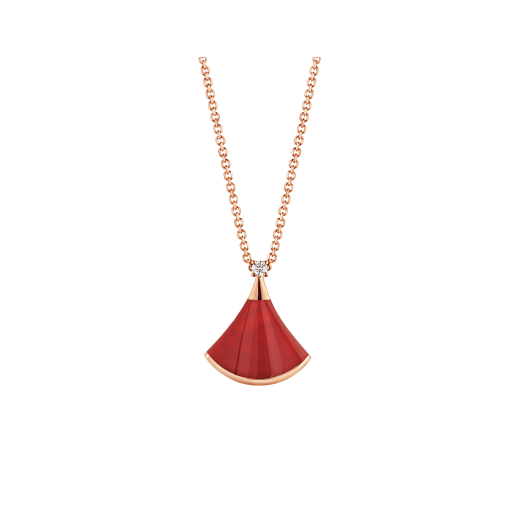 [Clover Jewels]DREAM NECKLACE CARNELIAN 1 DIAMOND