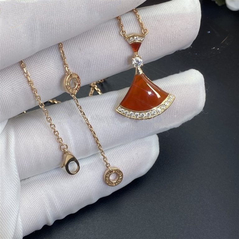 [Clover Jewels]DREAM NECKLACE CARNELIAN DIAMOND