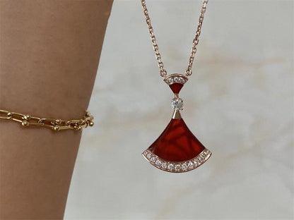 [Clover Jewels]DREAM NECKLACE CARNELIAN DIAMOND