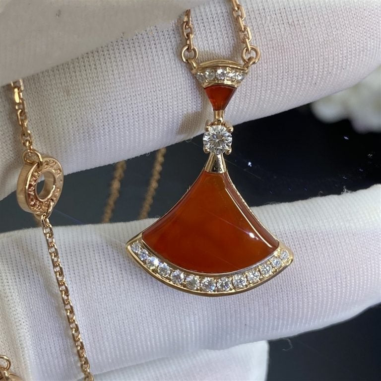 [Clover Jewels]DREAM NECKLACE CARNELIAN DIAMOND