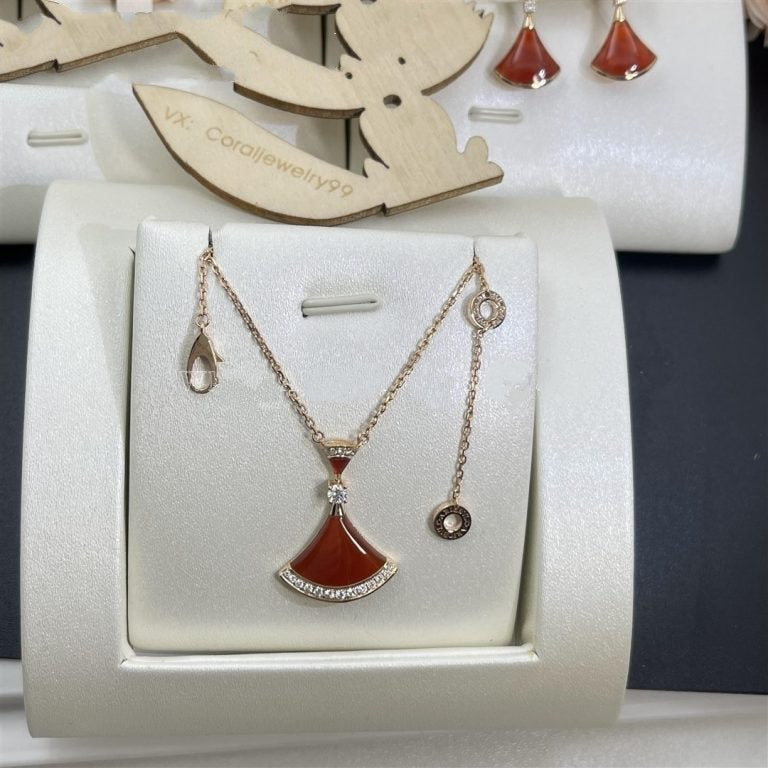 [Clover Jewels]DREAM NECKLACE CARNELIAN DIAMOND