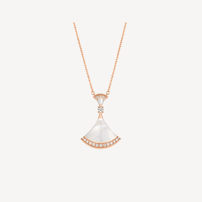 [Clover Jewels]DREAM NECKLACE MOP PINK GOLD DIAMOND