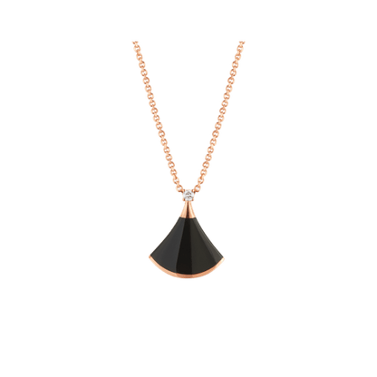 [Clover Jewels]DREAM NECKLACE ONYX 1 DIAMOND