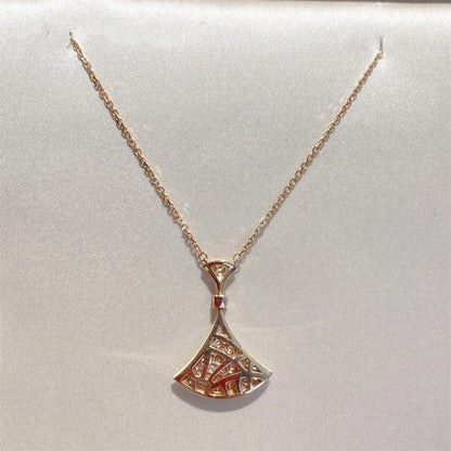 [Clover Jewels]DREAM NECKLACE PINK GOLD FULL DIAMOND