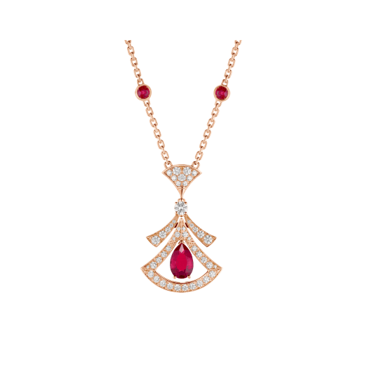 [Clover Jewels]DREAM NECKLACE CARNELIAN DIAMOND PINK GOLD