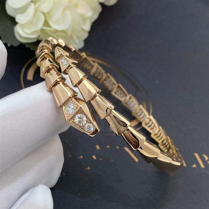 [Clover Jewels]SERPENTI BRACELET DIAMONDS PINK GOLD