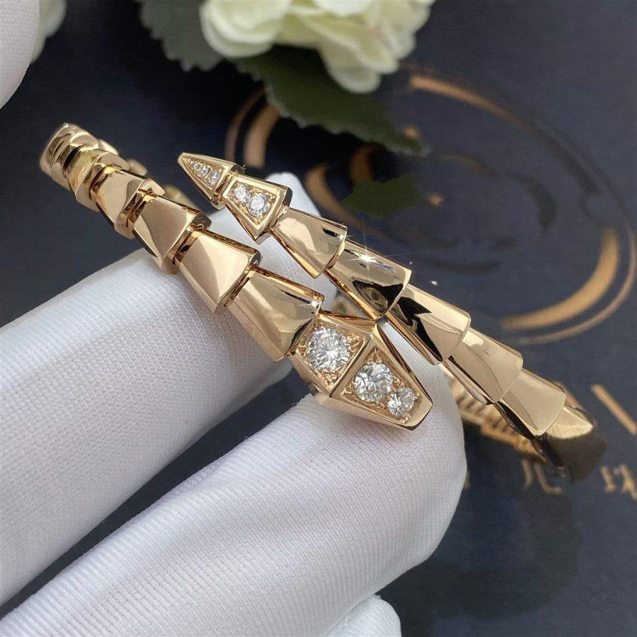 [Clover Jewels]SERPENTI BRACELET DIAMONDS PINK GOLD