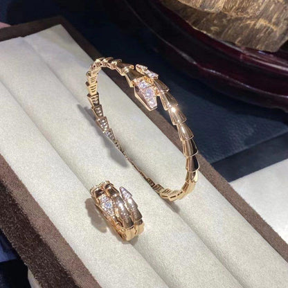 [Clover Jewels]SERPENTI BRACELET DIAMONDS PINK GOLD