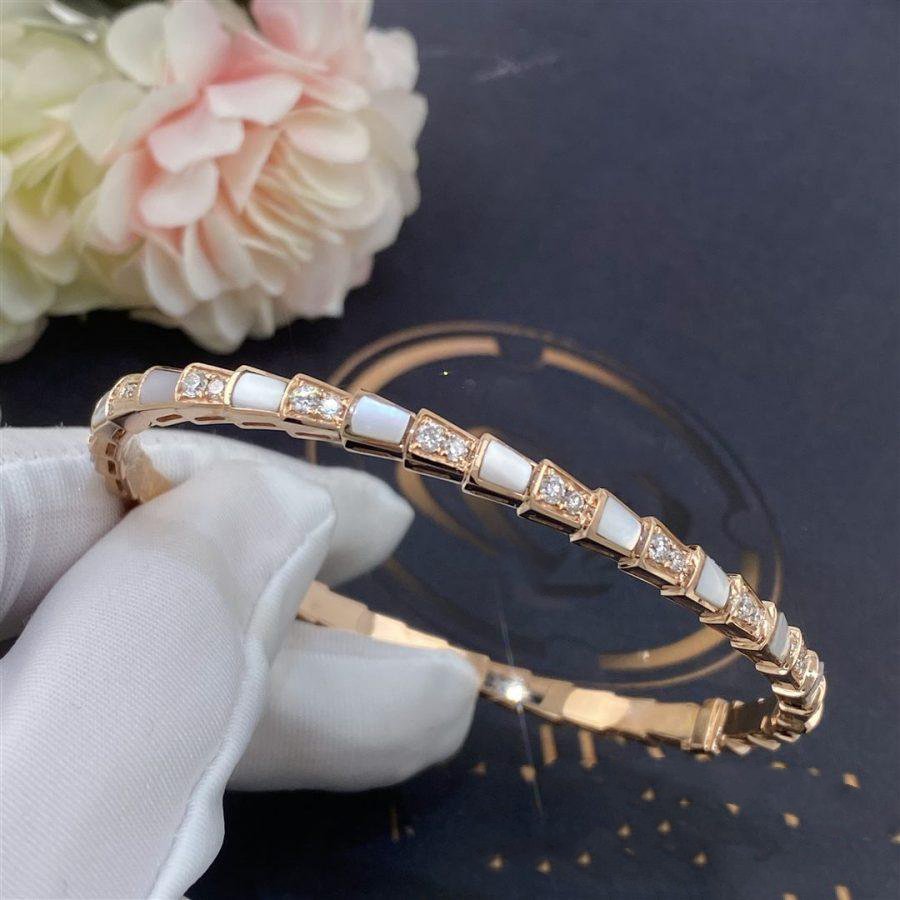 [Clover Jewels]SERPENTI BRACELET PINK GOLD MOP DIAMOND