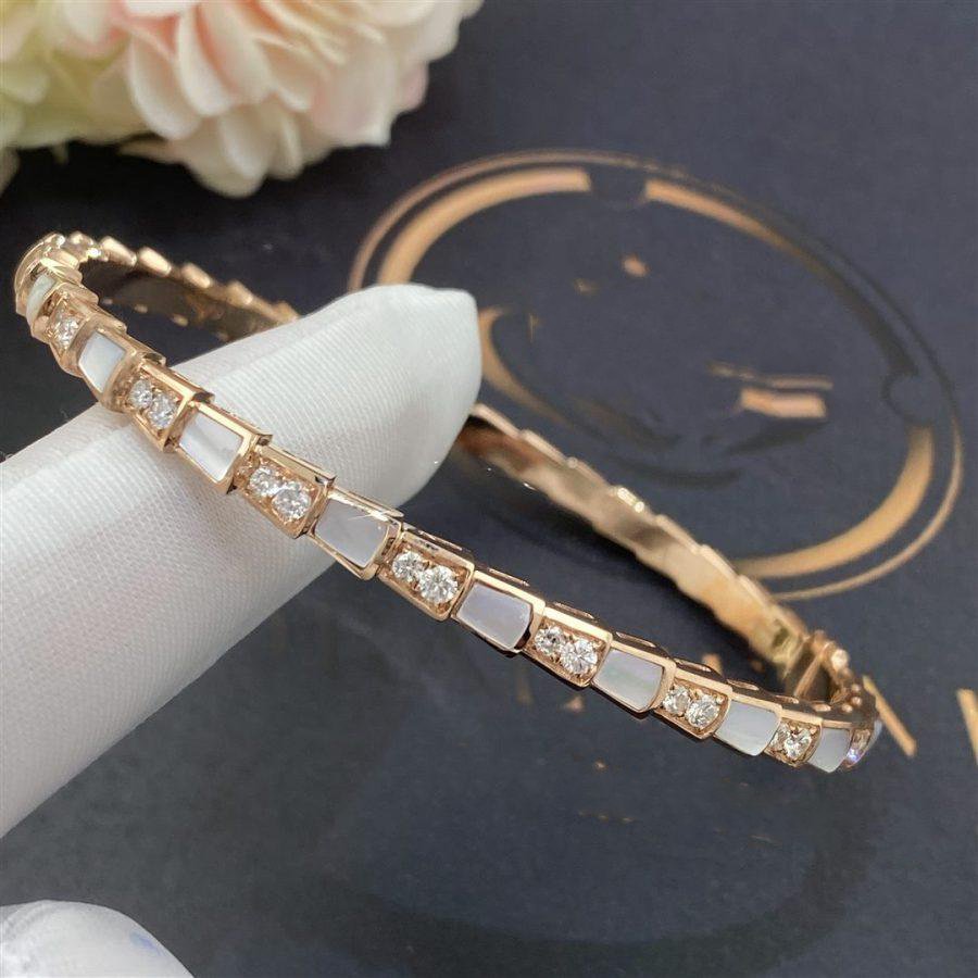 [Clover Jewels]SERPENTI BRACELET PINK GOLD MOP DIAMOND