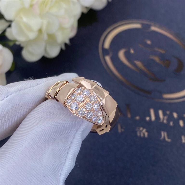 [Clover Jewels]SERPENTI RING PINK GOLD DIAMOND