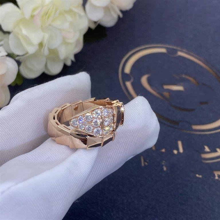 [Clover Jewels]SERPENTI RING PINK GOLD DIAMOND