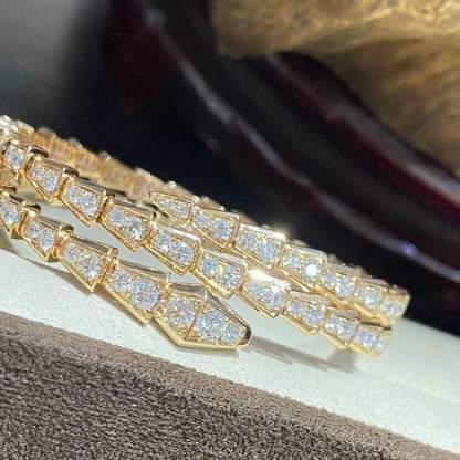 [Clover Jewels]SERPENTI BRACELET GOLD DIAMOND DOUBLE ROW