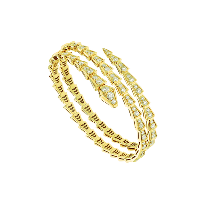 [Clover Jewels]SERPENTI BRACELET GOLD DIAMOND DOUBLE ROW