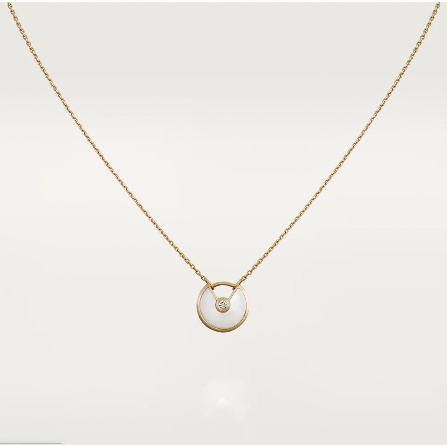 [Clover Jewels]AMULETTE ROSE GOLD MOP NECKLACE