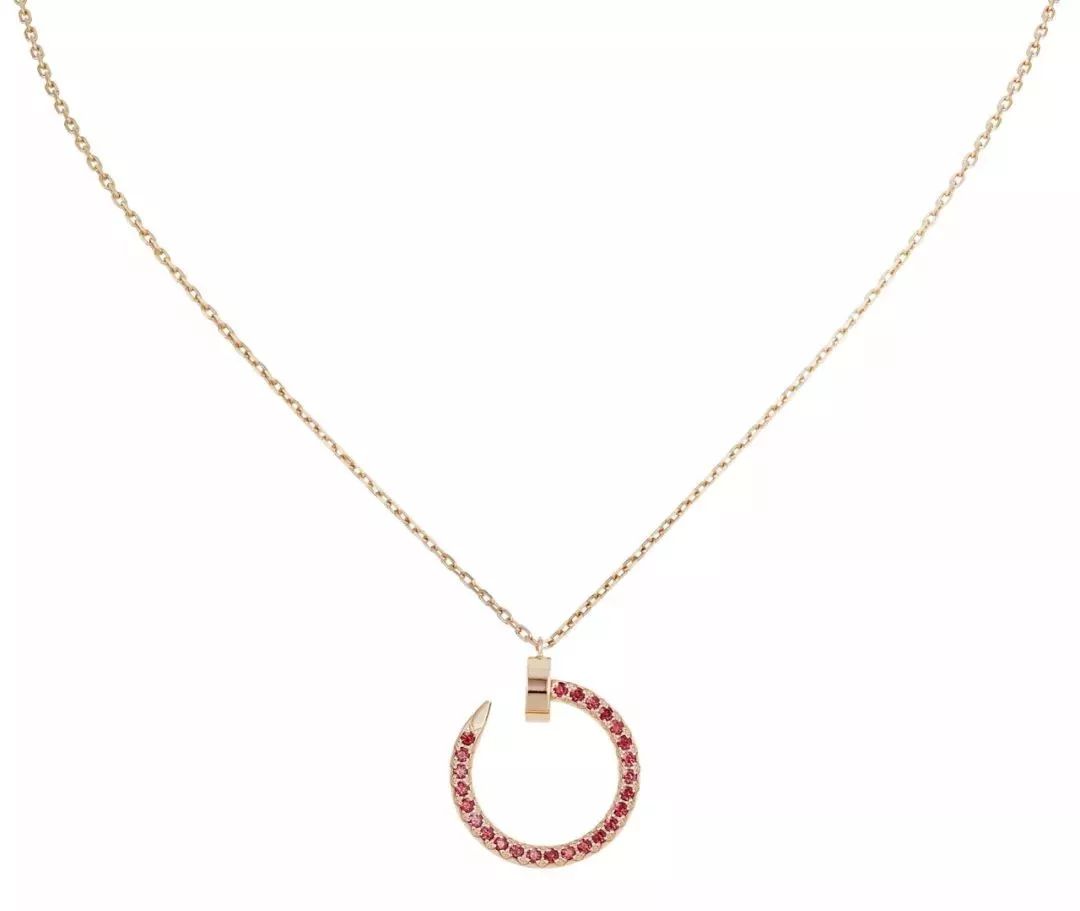 [Clover Jewels]JUSTE NECKLACE GOLD RED DIAMONDS