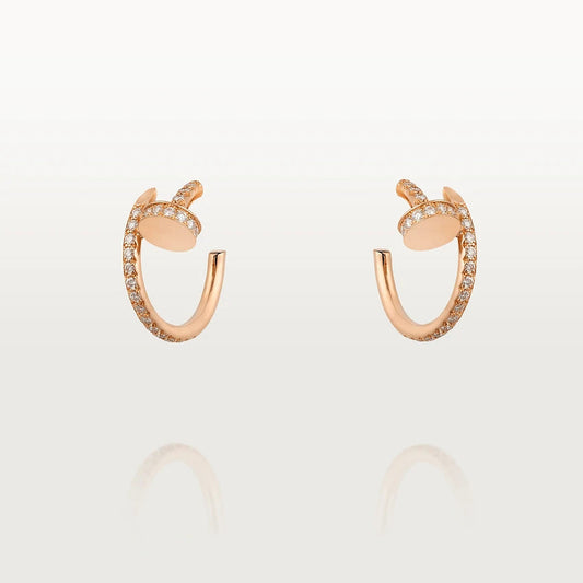 [Clover Jewels]JUSTE EARRINGS 12.75MM PINK GOLD DIAMOND