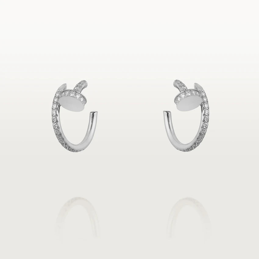 [Clover Jewels]JUSTE EARRINGS 12.75MM SILVER DIAMOND