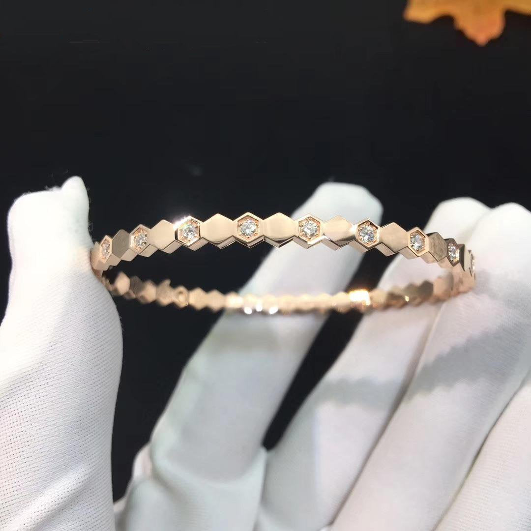 [Clover Jewels]BEE LOVE PINK GOLD DIAMOND BRACELET