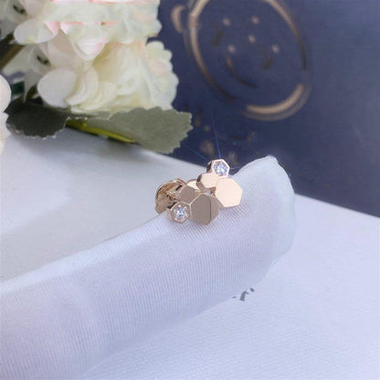 [Clover Jewels]BEE LOVE PINK GOLD DIAMOND EARRINGS