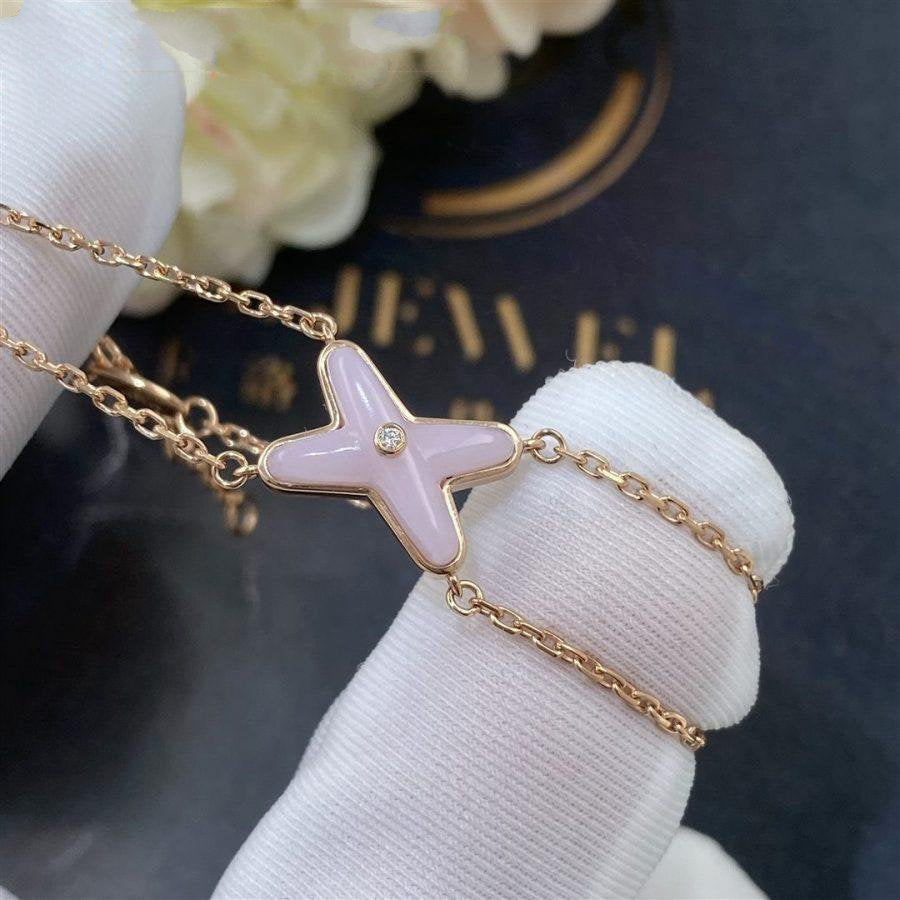 [Clover Jewels]JEUX BRACELET PINK MOP PINK GOLD 1 DIAMOND