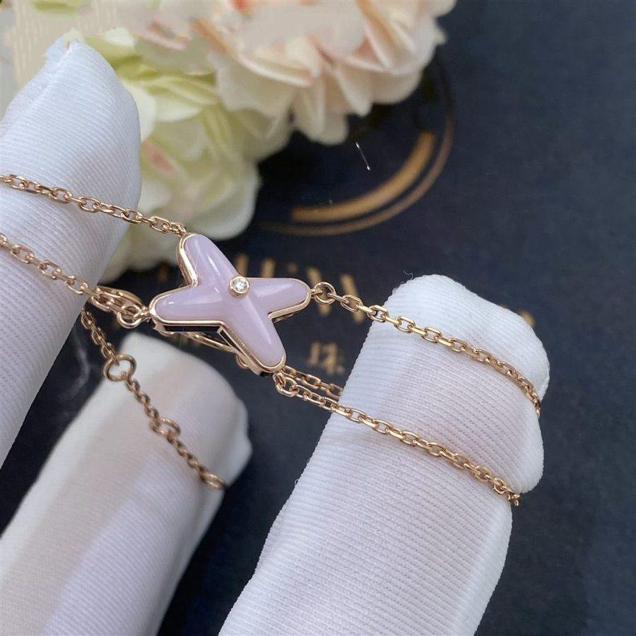 [Clover Jewels]JEUX BRACELET PINK MOP PINK GOLD 1 DIAMOND