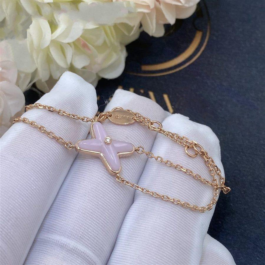 [Clover Jewels]JEUX BRACELET PINK MOP PINK GOLD 1 DIAMOND