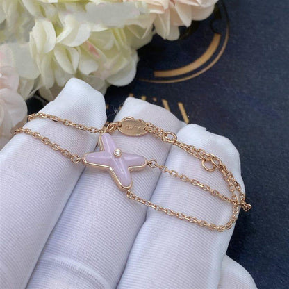 [Clover Jewels]JEUX BRACELET PINK MOP PINK GOLD 1 DIAMOND