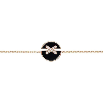 [Clover Jewels]JEUX DE BRACELET ONYX PINK GOLD DIAMOND