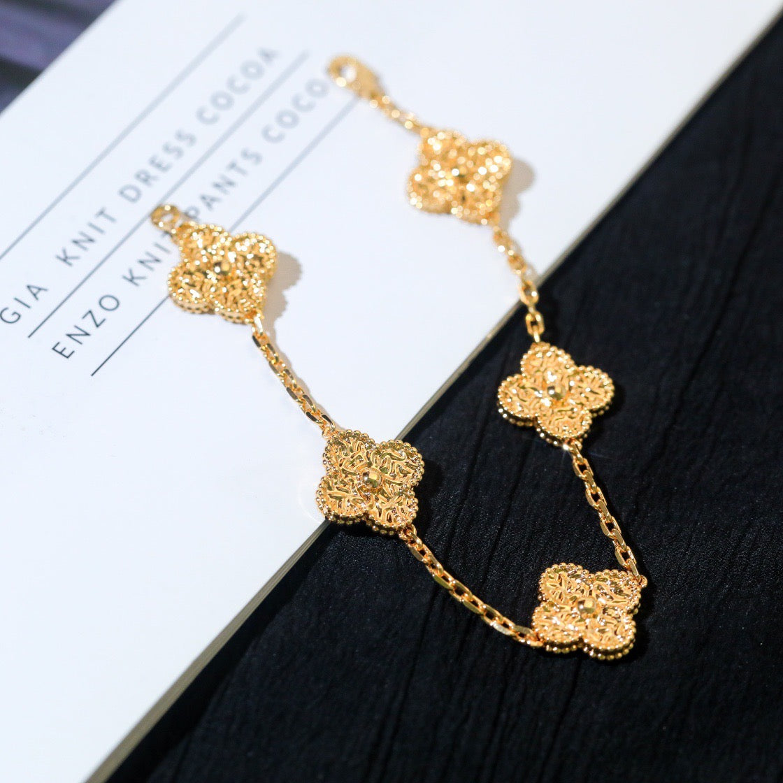 [Clover Jewels]CLOVER 5 MOTIFS BRONZING BRACELET