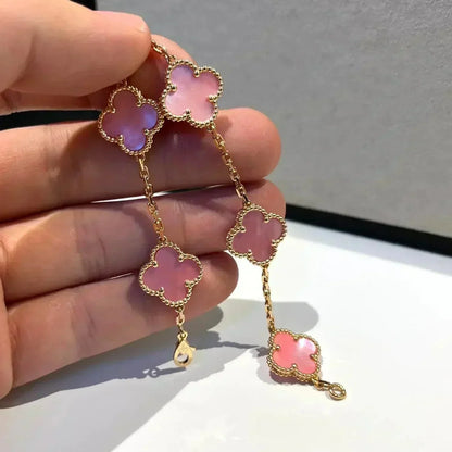 [Clover Jewels]CLOVER 5 PINK MOP BRACELET