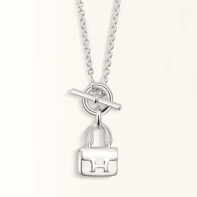 [Clover Jewels]POP H PEDANT SILVER NECKLACE