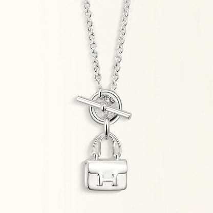 [Clover Jewels]POP H PEDANT SILVER NECKLACE