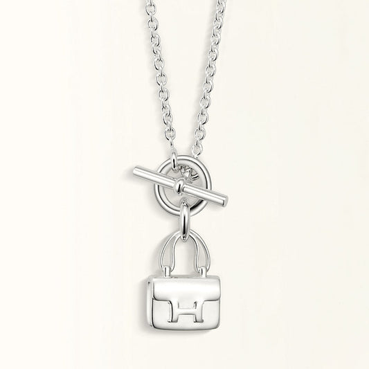 [Clover Jewels]POP H PEDANT SILVER NECKLACE