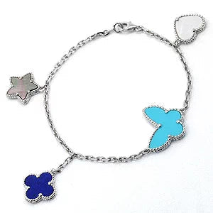 [Clover Jewels]LUCKY SPRING SILVER BRACELET 4 MOTIF