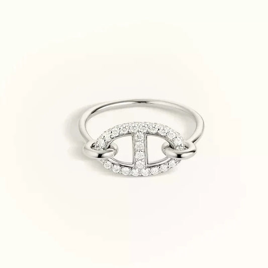 [Clover Jewels]RONDE SMALL SILVER DIAMOND RING