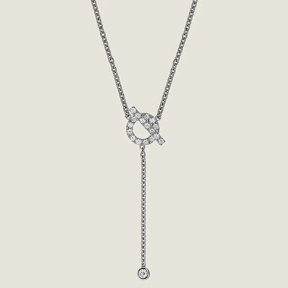 [Clover Jewels]FINESSE SILVER DIAMOND NECKLACE