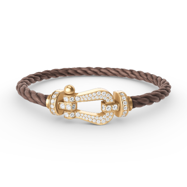 [Clover Jewels]FORCE LARGE HORSESHOE FULL DIAMOND BRACELET GOLD