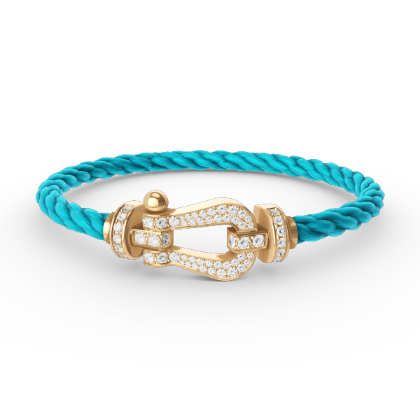 [Clover Jewels]FORCE LARGE HORSESHOE FULL DIAMOND BRACELET GOLD