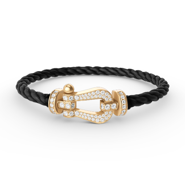 [Clover Jewels]FORCE LARGE HORSESHOE FULL DIAMOND BRACELET GOLD