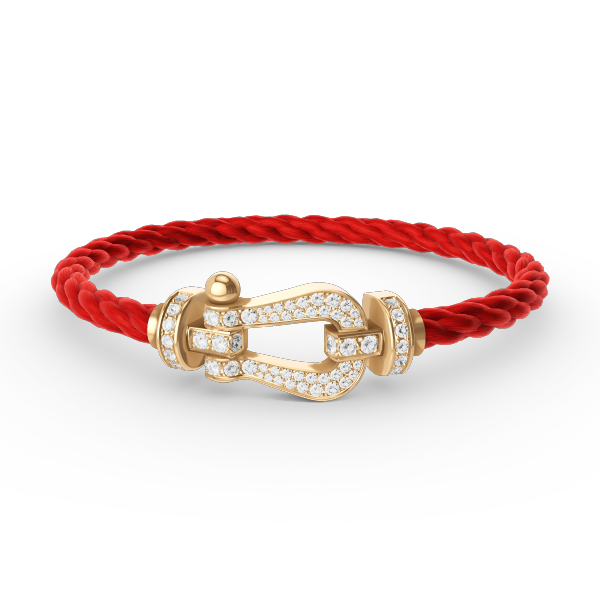 [Clover Jewels]FORCE LARGE HORSESHOE FULL DIAMOND BRACELET GOLD