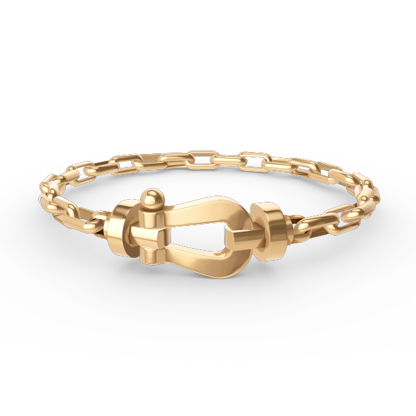 [Clover Jewels]FORCE LARGE HORSESHOE CLASP  METAL BRACELET