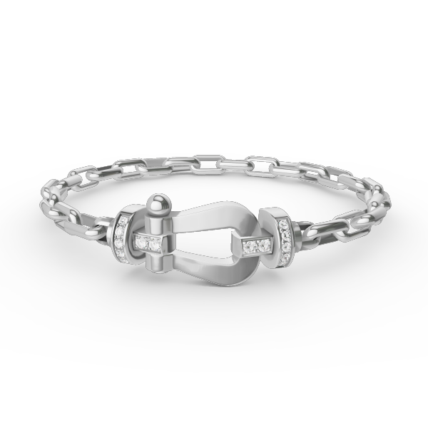 [Clover Jewels]FORCE LARGE HORSESHOE CLASP  METAL BRACELET