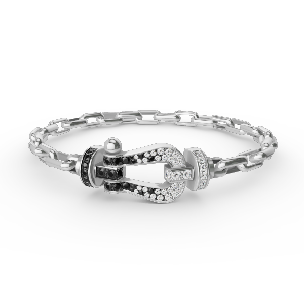 [Clover Jewels]FORCE LARGE HORSESHOE CLASP  METAL BRACELET