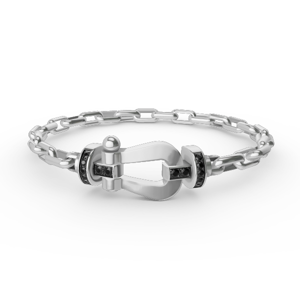 [Clover Jewels]FORCE LARGE HORSESHOE CLASP  METAL BRACELET