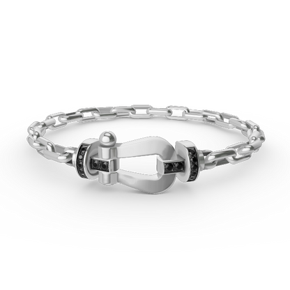 [Clover Jewels]FORCE LARGE HORSESHOE CLASP  METAL BRACELET