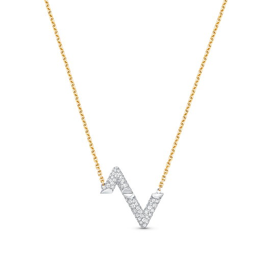 [Clover Jewels]VOLT SILVER DIAMOND PEDANT NECKLACE