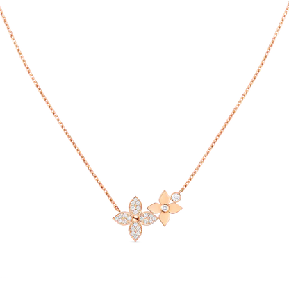 [Clover Jewels]STAR BLOSSOM NECKLACE PINK GOLD DIAMONDS