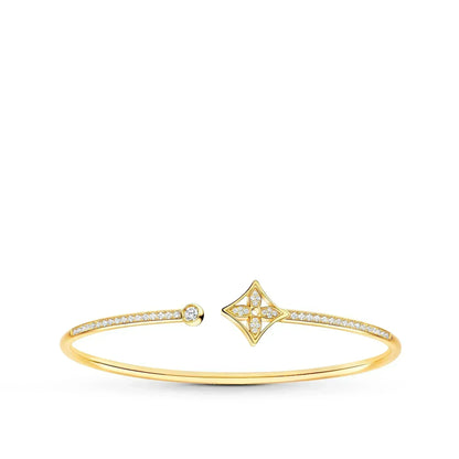 [Clover Jewels]IDYLLE GOLD OPEN BRACELET DIAMOND PAVED